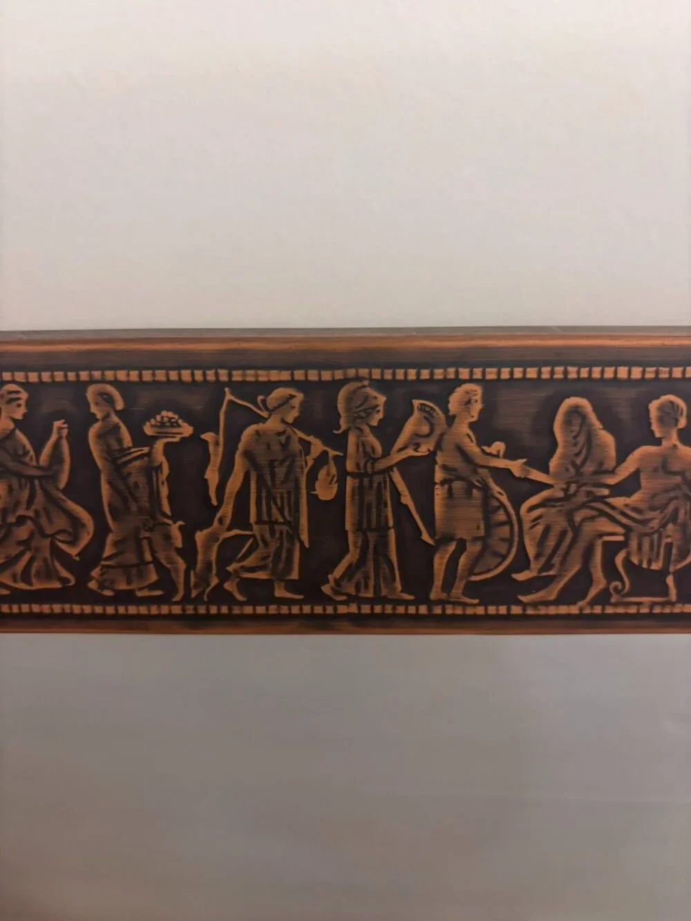VTG Roman Greek Relief Frame Mirror Classical Antiquity Gallery Wall